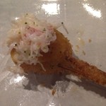 串かつ あーぼん - 小芋、カニ