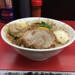 ラーメン 一心 - まぜそば中(ニンニク、マヨ、肉玉)