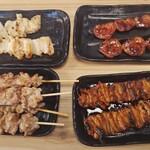 鳥貴族 - 料理写真:やげんなんこつ せせり ハートたれ かわたれ