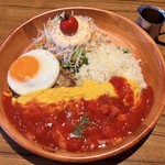 びっくりドンキー - 料理写真:角切りトマトのオムバーグディッシュ