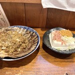 磯喜 - 「貝焼き味噌」「冷や奴」