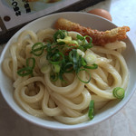 手打うどん たむら - うどん大、生卵、竹輪天