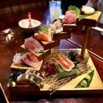 越後一会 十郎 - お刺身8種盛り（2人前）　1,480円×2