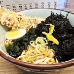 文殊 - ちくわ天うどん＋岩のり。