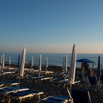 Ristorante La Pineta - 夕焼けになりかけのディレニア海？リグーリア海？