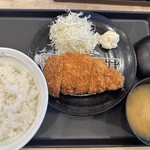 松屋/松のや - 得朝ロースとんかつ定食（小鉢無し）550円