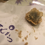 天ぷら てんかつ - ウニ。甘い〜