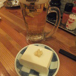 立ち飲み処ここ - ビール＆冷奴の500円メニュー(2015.4.25)