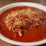 キッチン＆コーヒーCACTUS - ベーコン・ガーリック・トマトソース味スパゲティ