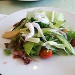 宇豆基野 - (4/25)春野菜サラダ　ほたるいか、白魚、こごみ、うるい、竹の子、わらび、菜花、トマト