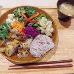 鳥〇食堂×タニタカフェ - タニタカフェ定食鳥ステーキ