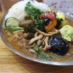 カレーの店 プーさん - 野菜ビーフカレー裏から