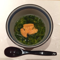 艪 - うにとあおさの茶碗蒸し