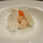 モンプチコションローズ - 27年4月　サーモンムース　メレンゲ添え