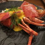 モンプチコションローズ - 27年4月　活オマール海老　南瓜ソース　ハモンセラーノ添え