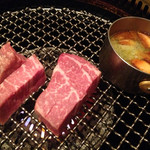 SATOブリアン 本店 - ブリめし用のシャトーブリアンを焼いています！(2015.04.25)