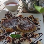 OSHARE　CAFE - チョコバナナのパンケーキ