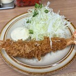 キッチン南海 - 1時からのプラスメニューからえびフライ350円。