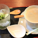 抹茶庵けんしん - ミニパフェと珈琲