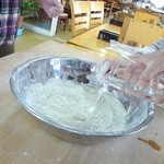 そば処　勉強屋 - 三度水を投入