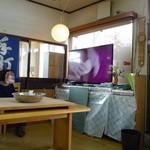そば処　勉強屋 - 蕎麦打ち開始まずはテレビを見ての勉強