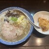 中野麺店 - 背脂濃厚ラーメン 大盛、醤油唐揚げ
