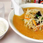 タンポポ - ミソラーメン＋ライス（小）