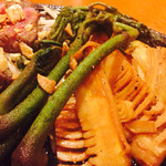 しゃく - イチボステーキ
      旬の筍 タラの芽ソテー