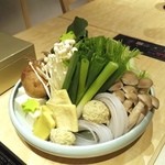 瓢斗 - 出汁しゃぶ京野菜盛り合わせ