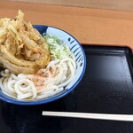 浅月 - かけうどん(中)¥650かき揚げ¥200