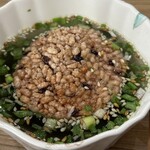 すずこう - 「古代米おこげのわかめスープ」