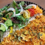 まっさんち - 鶏ひき肉のキーマカレー。レンコンの歯ごたえもよく、相変わらず好みの味♥
