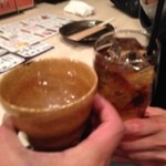 和鶏屋 - H.27.4.25.夜 黒霧島ロック 420円 vs 烏龍茶 250円