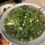 あおい食堂 - 「あおい定食」（1,980圓税込）
　肉吸ひ
　ホルモン天ぷらおまかせ三種類
　ご飯
　小鉢
　お漬物。