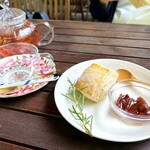 喫茶 ラ テール - スコーンとオーガニックハーブティーのセット