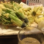 玄海寿司 本店 - 季節の野菜天ぷら