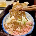 かどや - 鯛のそぼろの下は、糸蒟蒻