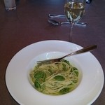 アル・ケッチァーノ - 青こごめとツブ貝のパスタ