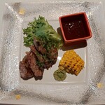 信州上諏訪温泉 諏訪別邸 朱白 - ステーキ◎