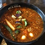 SAMA - 【2015年04月】キーマナットカリー（トマトスープ、辛さ5番、スープ大盛＋100円）、久しぶりです、やはり癖になる味わい。