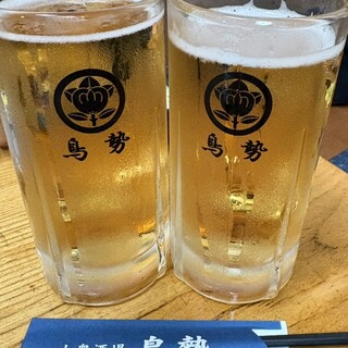 鳥勢 - ドリンク写真:生ビールでカンパイ