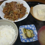 栃木屋食堂 - 2014/07/15 12:20訪問　レバニラ定食