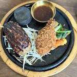 炭火ハンバーグ 肉焼き亭 - 付け合わせの野菜もこだわりあり