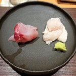 鮨 花おか - コバンザメ、エイほほ肉