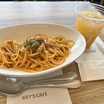 KEY'S CAFÉ - 料理写真:パスタランチセット(ナポリタン　オレンジ&みかんジュース)
