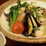 素揚げ野菜のっけ蕎麦（冷）（温）