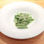 カロローゾ - 手打ちパスタ 富士の西村製茶のお茶を練り込んだガルガネッリ ハマグリソース '15 3月上旬