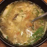 Sumibi Yakiniku Tajimaya - 玉子スープ！スープも数種類あるが一番辛くなさそうな玉子スープを選択
