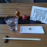 蕎麦 山や - 最初のセッティング