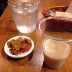 たまな食堂 Natural-shift Kitchen - 福神漬け&ライスミルク(サービス)